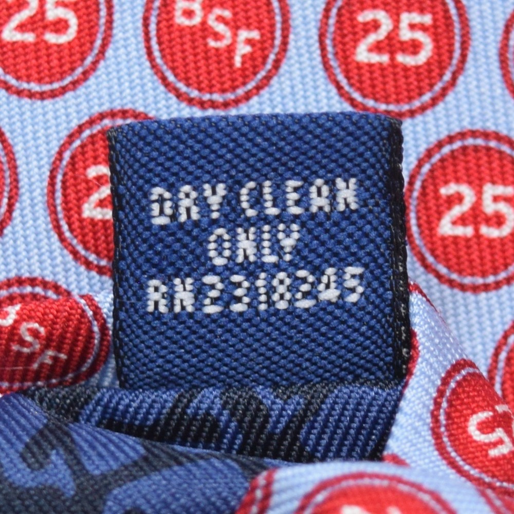 Vineyard Vines Big Shoulders Fund 25th Anniversary Silk Tie Blue Red BSF Logo - Picture 9 of 9